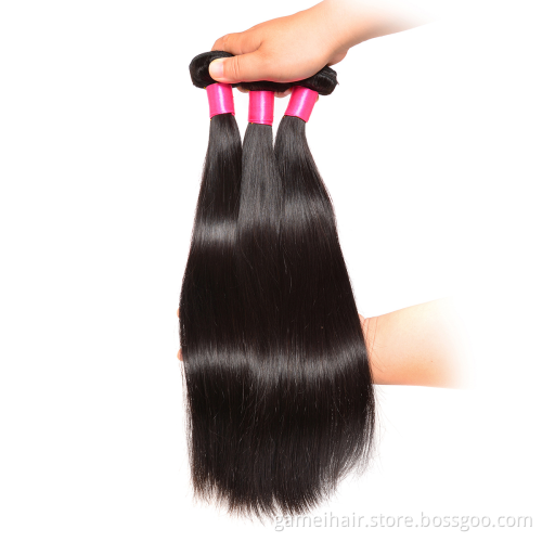 wholesale frontal custom wigs 100% Human hair extension bundle cutical aligned raw indian hair Straight Hair Bundles